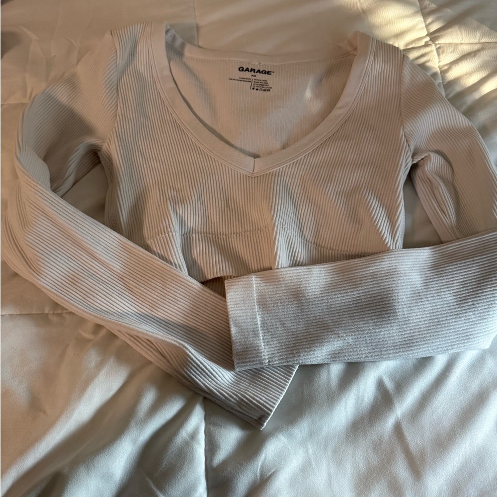 Garage white long sleeve